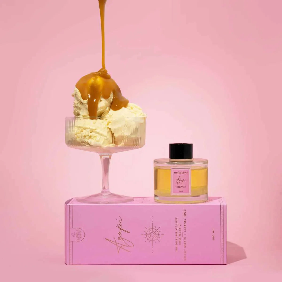 Agapi' | 100ml Diffuser Of Love | Creamy Vanilla Gelato + Caramel Frost-Diffuser-ThreeSuns