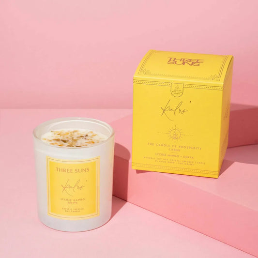 Kalos' | Candle of Prosperity | Lychee Mango & Guava-Candle-ThreeSuns