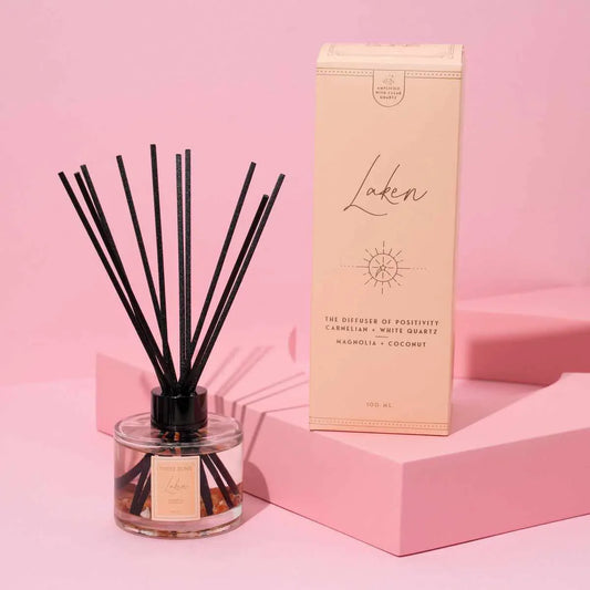 Laken | 100ml Diffuser of Positivity | Magnolia + Coconut-Diffuser-ThreeSuns