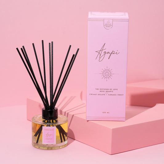 Agapi' | 100ml Diffuser Of Love | Creamy Vanilla Gelato + Caramel Frost - ThreeSuns