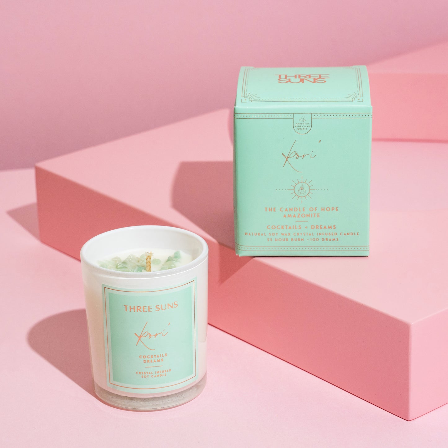MINI Kori' | Crystal Infused Candle Of Hope | Cocktails + Dreams