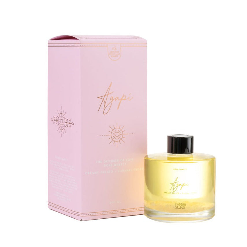 Agapi' | Crystal Diffuser Of Love | Creamy Vanilla Gelato And Caramel Frost Aroma Oil