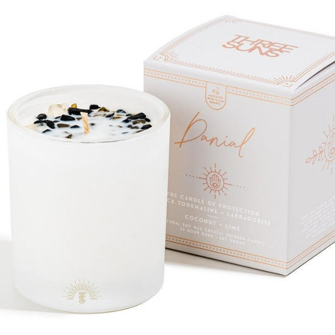 Danial | Crystal Infused Candle of Protection | Coconut & Lime